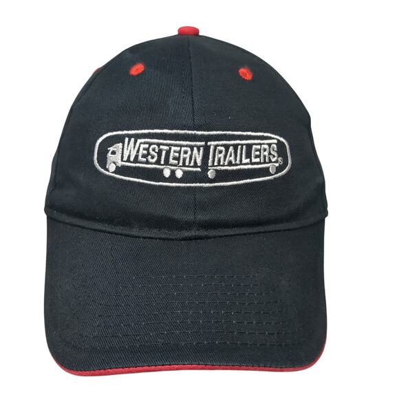 Western Trailers Strapback Baseball Cap Black One Size Adjustable Hit Wear - Picture 1 of 9